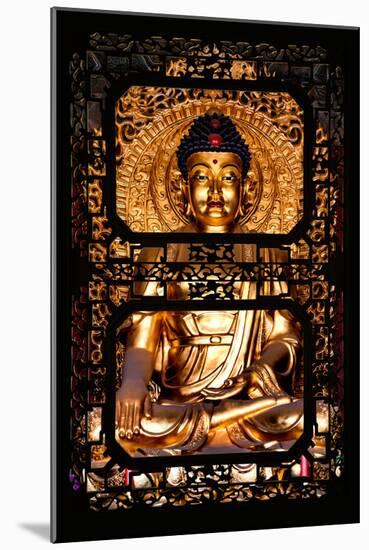 China 10MKm2 Collection - Asian Window - Gold Buddha-Philippe Hugonnard-Mounted Photographic Print