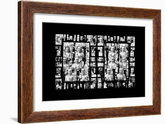 China 10MKm2 Collection - Asian Window - Gold Buddhist Statues in Longhua Temple-Philippe Hugonnard-Framed Photographic Print