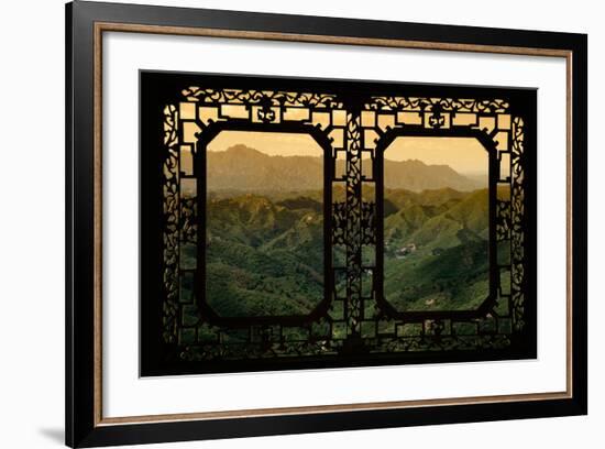 China 10MKm2 Collection - Asian Window - Great Wall of China-Philippe Hugonnard-Framed Photographic Print