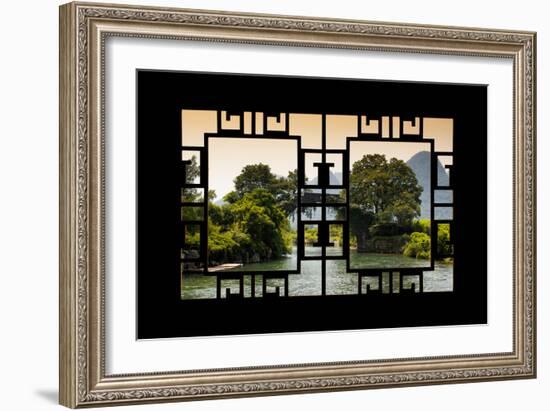 China 10MKm2 Collection - Asian Window - Guilin Yangshuo Bridge-Philippe Hugonnard-Framed Photographic Print