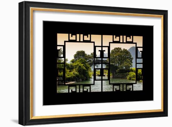 China 10MKm2 Collection - Asian Window - Guilin Yangshuo Bridge-Philippe Hugonnard-Framed Photographic Print