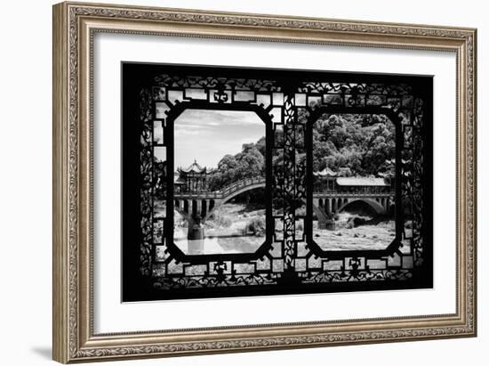 China 10MKm2 Collection - Asian Window - Leshan Giant Buddha Bridge-Philippe Hugonnard-Framed Photographic Print