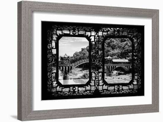 China 10MKm2 Collection - Asian Window - Leshan Giant Buddha Bridge-Philippe Hugonnard-Framed Photographic Print