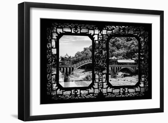 China 10MKm2 Collection - Asian Window - Leshan Giant Buddha Bridge-Philippe Hugonnard-Framed Photographic Print