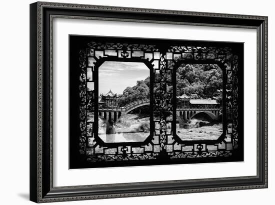 China 10MKm2 Collection - Asian Window - Leshan Giant Buddha Bridge-Philippe Hugonnard-Framed Photographic Print