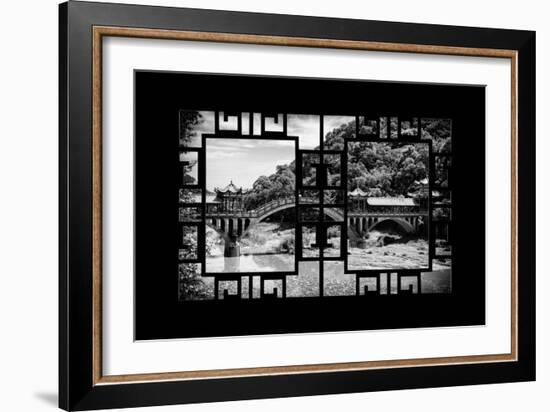 China 10MKm2 Collection - Asian Window - Leshan Giant Buddha Bridge-Philippe Hugonnard-Framed Photographic Print