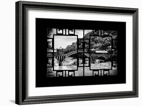 China 10MKm2 Collection - Asian Window - Leshan Giant Buddha Bridge-Philippe Hugonnard-Framed Photographic Print