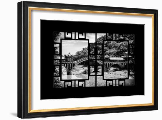 China 10MKm2 Collection - Asian Window - Leshan Giant Buddha Bridge-Philippe Hugonnard-Framed Photographic Print