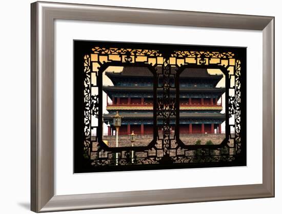 China 10MKm2 Collection - Asian Window - Qianmen Beijing-Philippe Hugonnard-Framed Photographic Print