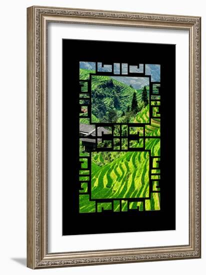 China 10MKm2 Collection - Asian Window - Rice Terraces - Longsheng Ping'an - Guangxi-Philippe Hugonnard-Framed Photographic Print