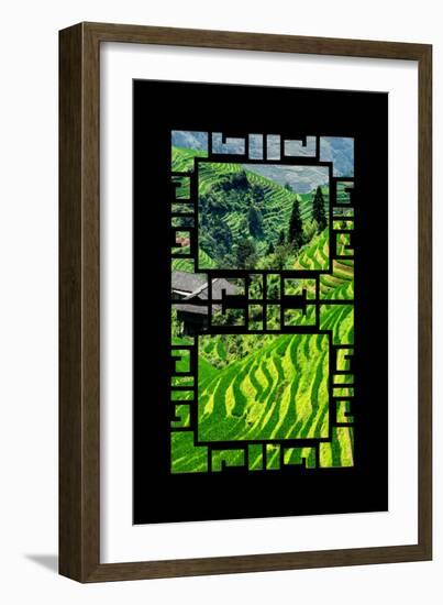 China 10MKm2 Collection - Asian Window - Rice Terraces - Longsheng Ping'an - Guangxi-Philippe Hugonnard-Framed Photographic Print