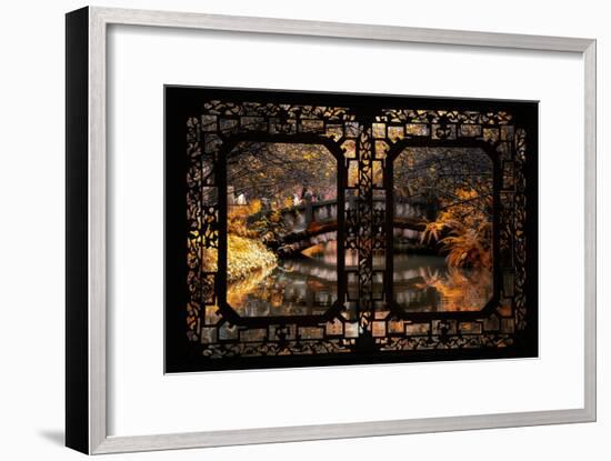 China 10MKm2 Collection - Asian Window - Romantic Bridge in Autumn-Philippe Hugonnard-Framed Photographic Print