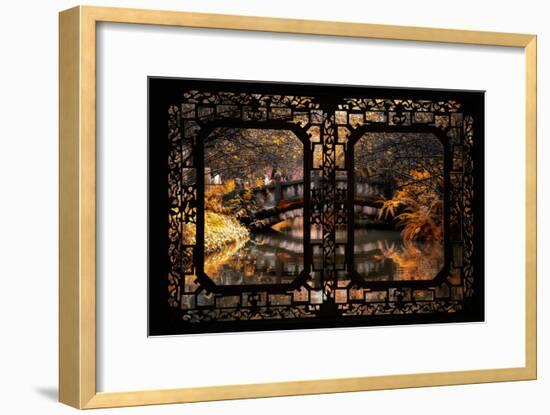 China 10MKm2 Collection - Asian Window - Romantic Bridge in Autumn-Philippe Hugonnard-Framed Photographic Print