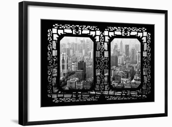 China 10MKm2 Collection - Asian Window - Shanghai View-Philippe Hugonnard-Framed Photographic Print