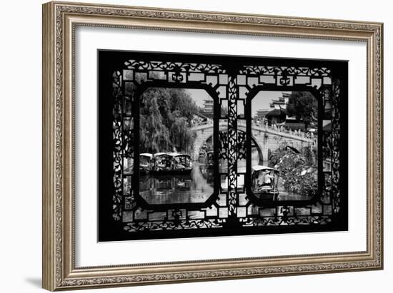 China 10MKm2 Collection - Asian Window - Shanghai Water Town - Qibao-Philippe Hugonnard-Framed Photographic Print