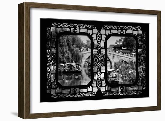 China 10MKm2 Collection - Asian Window - Shanghai Water Town - Qibao-Philippe Hugonnard-Framed Photographic Print