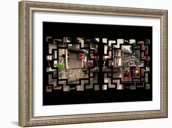 China 10MKm2 Collection - Asian Window - Shantang water Town - Suzhou-Philippe Hugonnard-Framed Photographic Print