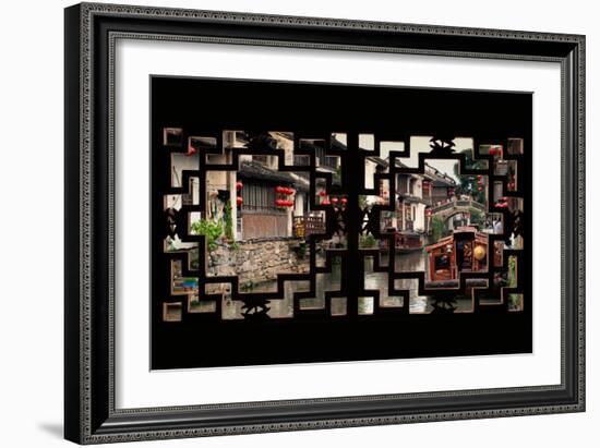 China 10MKm2 Collection - Asian Window - Shantang water Town - Suzhou-Philippe Hugonnard-Framed Photographic Print
