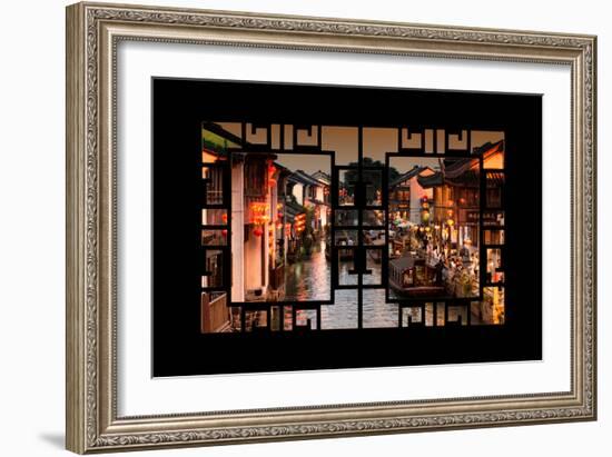 China 10MKm2 Collection - Asian Window - Shantang water Town - Suzhou-Philippe Hugonnard-Framed Photographic Print