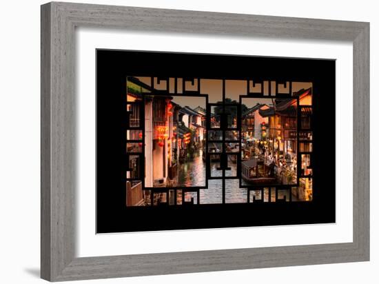 China 10MKm2 Collection - Asian Window - Shantang water Town - Suzhou-Philippe Hugonnard-Framed Photographic Print