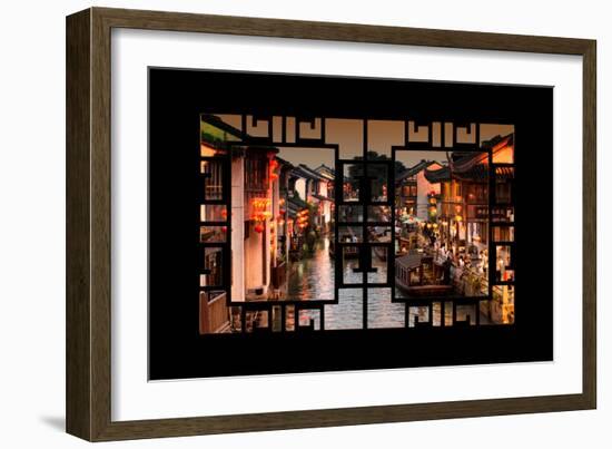 China 10MKm2 Collection - Asian Window - Shantang water Town - Suzhou-Philippe Hugonnard-Framed Photographic Print