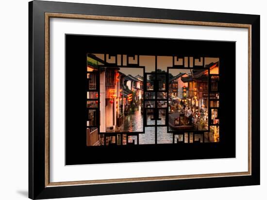 China 10MKm2 Collection - Asian Window - Shantang water Town - Suzhou-Philippe Hugonnard-Framed Photographic Print