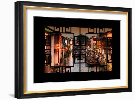 China 10MKm2 Collection - Asian Window - Shantang water Town - Suzhou-Philippe Hugonnard-Framed Photographic Print