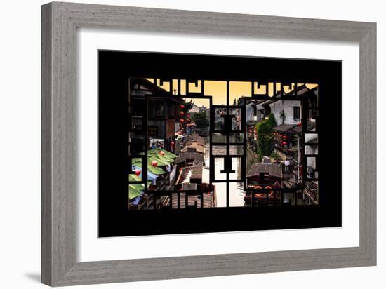 China 10MKm2 Collection - Asian Window - Shantang water Town - Suzhou-Philippe Hugonnard-Framed Photographic Print