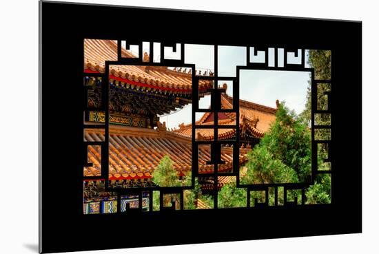 China 10MKm2 Collection - Asian Window - Summer Palace Architecture-Philippe Hugonnard-Mounted Photographic Print