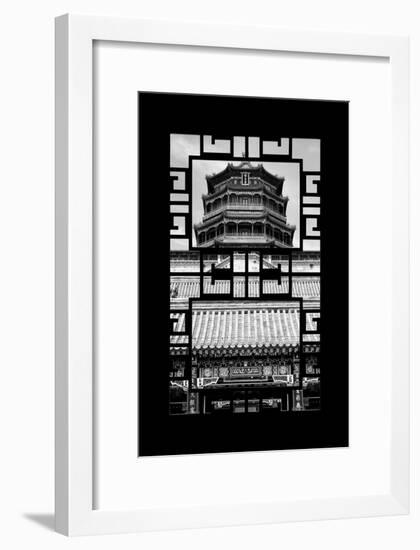 China 10MKm2 Collection - Asian Window - Summer Palace Temple-Philippe Hugonnard-Framed Photographic Print