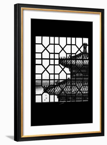 China 10MKm2 Collection - Asian Window - Summer Palace Temple-Philippe Hugonnard-Framed Photographic Print