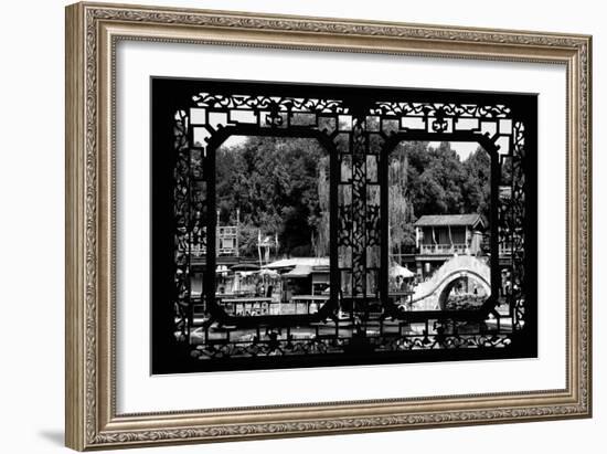 China 10MKm2 Collection - Asian Window - Suzhou Summer Palace-Philippe Hugonnard-Framed Photographic Print
