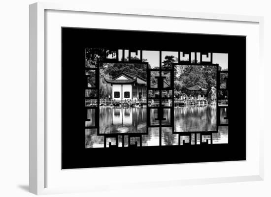 China 10MKm2 Collection - Asian Window - Temple Reflections-Philippe Hugonnard-Framed Photographic Print