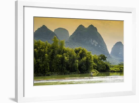 China 10MKm2 Collection - Beautiful Scenery of Yangshuo at sunset-Philippe Hugonnard-Framed Photographic Print