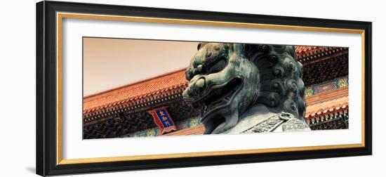 China 10MKm2 Collection - Bronze Chinese Lion in Forbidden City-Philippe Hugonnard-Framed Photographic Print
