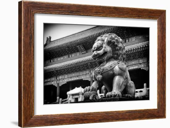 China 10MKm2 Collection - Bronze Chinese Lion in Forbidden City-Philippe Hugonnard-Framed Photographic Print