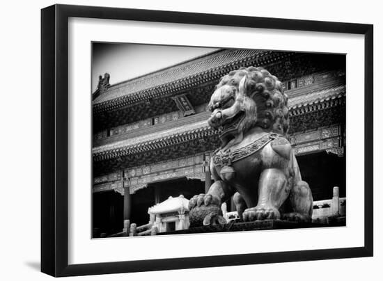 China 10MKm2 Collection - Bronze Chinese Lion in Forbidden City-Philippe Hugonnard-Framed Photographic Print