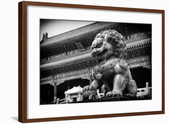 China 10MKm2 Collection - Bronze Chinese Lion in Forbidden City-Philippe Hugonnard-Framed Photographic Print