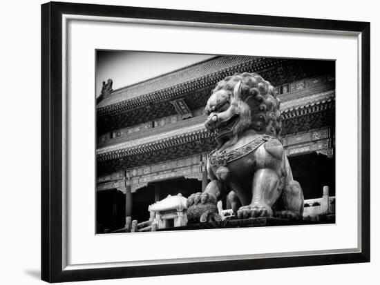 China 10MKm2 Collection - Bronze Chinese Lion in Forbidden City-Philippe Hugonnard-Framed Photographic Print