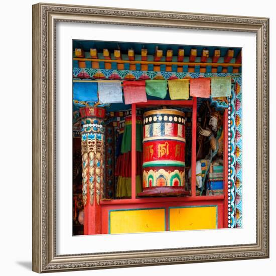 China 10MKm2 Collection - Buddhist Prayer Wheel-Philippe Hugonnard-Framed Photographic Print