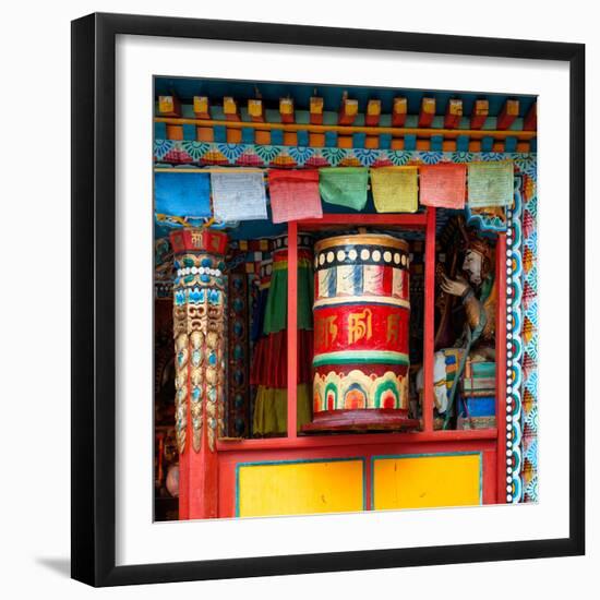 China 10MKm2 Collection - Buddhist Prayer Wheel-Philippe Hugonnard-Framed Photographic Print