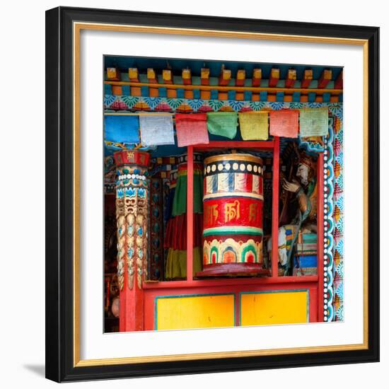 China 10MKm2 Collection - Buddhist Prayer Wheel-Philippe Hugonnard-Framed Photographic Print