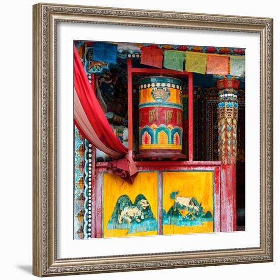 China 10MKm2 Collection - Buddhist Prayer Wheel-Philippe Hugonnard-Framed Photographic Print