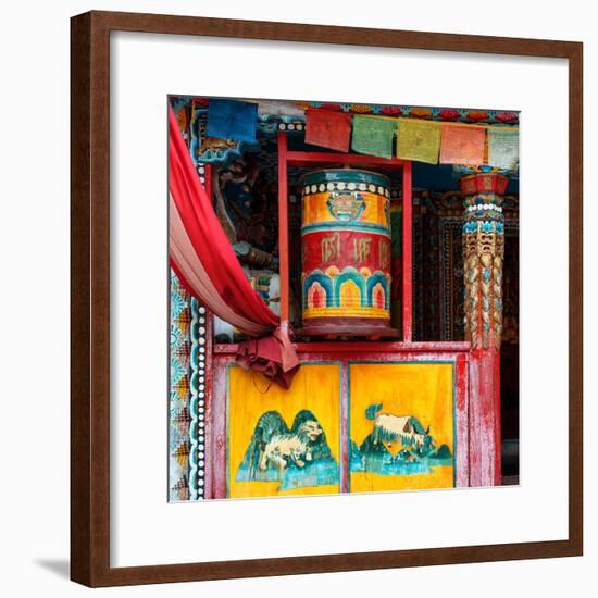 China 10MKm2 Collection - Buddhist Prayer Wheel-Philippe Hugonnard-Framed Photographic Print