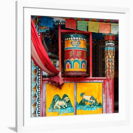 China 10MKm2 Collection - Buddhist Prayer Wheel-Philippe Hugonnard-Framed Photographic Print