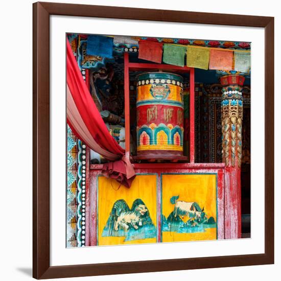 China 10MKm2 Collection - Buddhist Prayer Wheel-Philippe Hugonnard-Framed Photographic Print