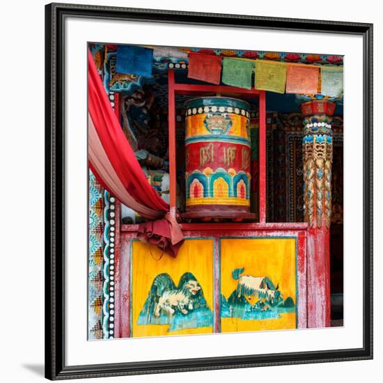 China 10MKm2 Collection - Buddhist Prayer Wheel-Philippe Hugonnard-Framed Photographic Print