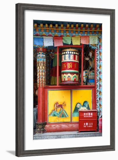 China 10MKm2 Collection - Buddhist Prayer Wheel-Philippe Hugonnard-Framed Premium Photographic Print