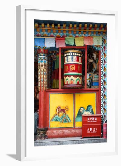 China 10MKm2 Collection - Buddhist Prayer Wheel-Philippe Hugonnard-Framed Premium Photographic Print