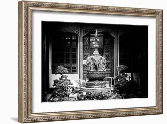 China 10MKm2 Collection - Buddhist Temple - Elephant Statue-Philippe Hugonnard-Framed Photographic Print